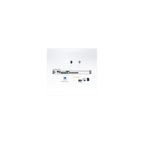 ATEN KL1508AM - KVM-Konsole mit KVM-Switch - 8 Anschlüsse - PS/2, USB - 43.2 cm (17") Produktbild Additional View 3 L