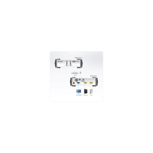 ATEN CS82U - KVM-Switch - 2 x KVM port(s) - 1 lokaler Benutzer Produktbild Additional View 2 L