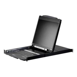 ATEN Slideaway CL5816N - KVM-Konsole mit KVM-Switch - 16 Anschlüsse - PS/2, USB - German QWERTZ - 48 Produktbild