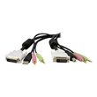 StarTech.com 4,5 m 4-in-1 USB Dual Link DVI-D KVM-Switchkabel mit Audio und Mikrofon - Tastatur- / V Produktbild