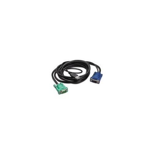 APC Tastatur- / Video- / Maus- (KVM-) Kabel - USB, HD-15 (VGA) Produktbild Additional View 1 L