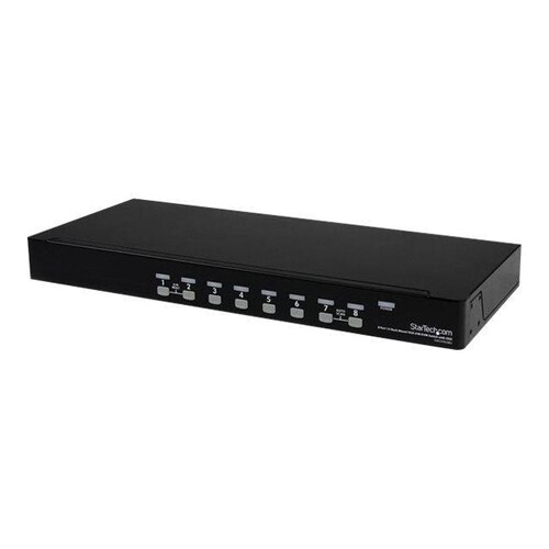 StarTech.com 8-Port USB KVM Swith with OSD - TAA Compliant - 1U Rack Mountable VGA KVM Switch (SV831 Produktbild