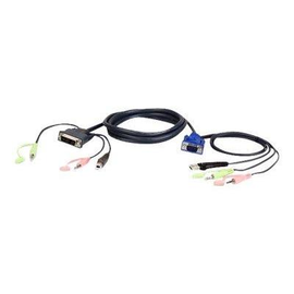 ATEN 2L-7DX3U - Tastatur- / Video- / Maus- / Audio-Kabel - USB, HD-15 (VGA) Produktbild