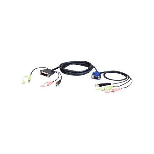 ATEN 2L-7DX3U - Tastatur- / Video- / Maus- / Audio-Kabel - USB, HD-15 (VGA) Produktbild