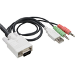 InLine KVM Switch - 2-fach - VGA - USB - mit Audio - integr. Kabel Produktbild Additional View 2 S