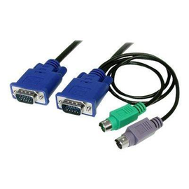 StarTech.com 1,8m 3-in-1 PS/2 VGA KVM Kabel - Kabelsatz für KVM Switch / Umschalter - Tastatur- / Vi Produktbild