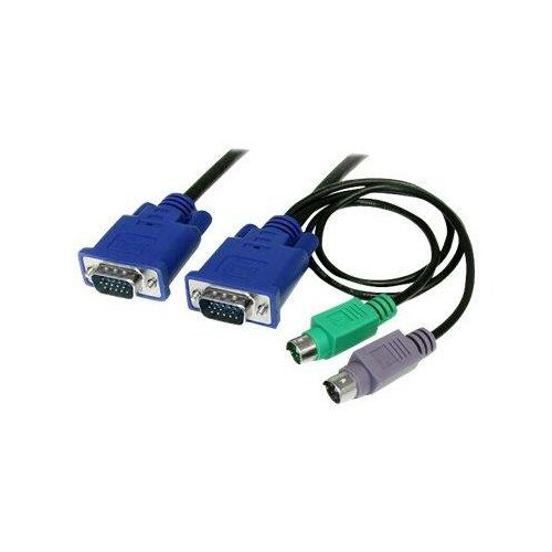 StarTech.com 1,8m 3-in-1 PS/2 VGA KVM Kabel - Kabelsatz für KVM Switch / Umschalter - Tastatur- / Vi Produktbild