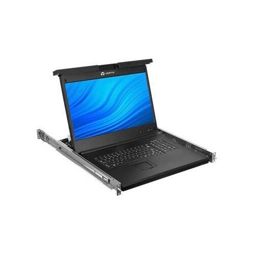 Vertiv Local Rack Access - KVM-Konsole mit KVM-Switch - 16 Anschlüsse - USB - Deutsch - 48.3 cm (19" Produktbild Front View L