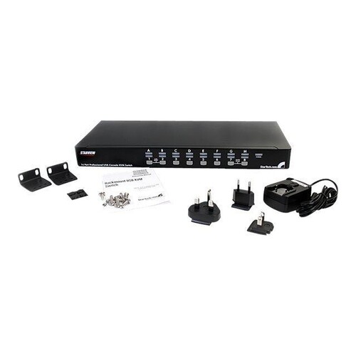 StarTech.com 16 Port 1U Rackmount USB KVM Switch with OSD (SV1631DUSBU) Produktbild Additional View 2 L