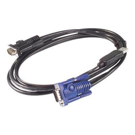 APC Tastatur- / Video- / Maus- (KVM-) Kabel - USB, HD-15 (VGA) Produktbild