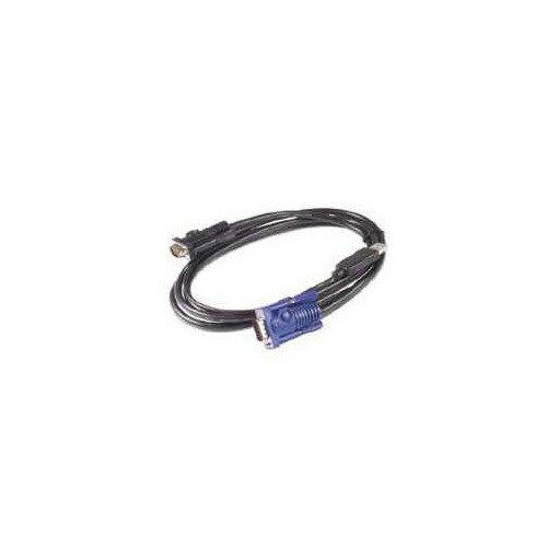 APC Tastatur- / Video- / Maus- (KVM-) Kabel - USB, HD-15 (VGA) Produktbild Additional View 1 L