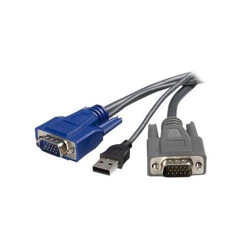 StarTech.com 3m ultradünnes USB VGA 2-in-1-KVM-Kabel - Tastatur- / Video- / Maus- (KVM-) Produktbild