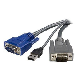 StarTech.com 1,8m ultradünnes USB VGA 2-in-1-KVM-Kabel - Tastatur- / Video- / Maus- (KVM-) Produktbild