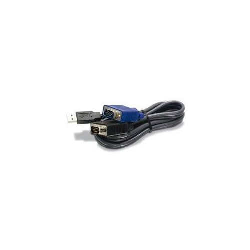 TRENDnet TK CU15 - Tastatur- / Video- / Maus- (KVM-) Produktbild Additional View 1 L