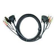 ATEN 2L-7D05UD - Video- / USB- / Audio-Kabel - USB, mini-phone stereo 3.5 mm, DVI-D (M) Produktbild
