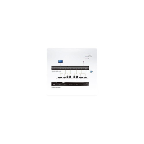 ATEN VS0801HB 8-Port True 4K HDMI Switch - Video/Audio-Schalter Produktbild Additional View 2 L