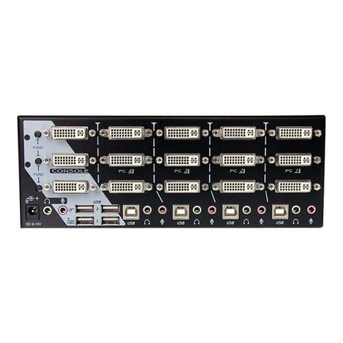 StarTech.com 4 Port Dreifach Monitor DVI USB KVM Switch mit Audio und USB 2.0 Hub Produktbild Additional View 1 L