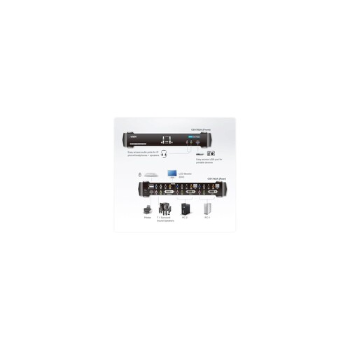 ATEN CS-1782A - KVM-/Audio-/USB-Switch - 2 x KVM/Audio Produktbild Additional View 4 L