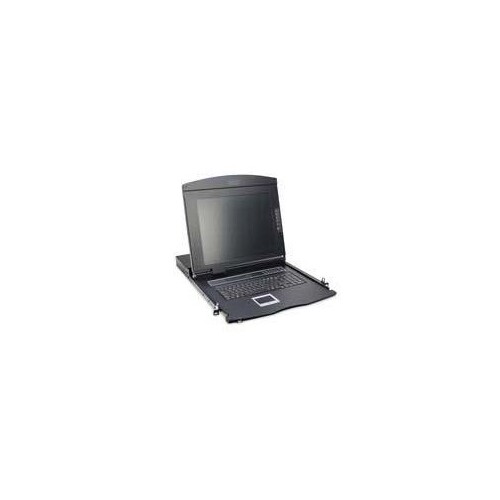 DIGITUS 17" LCD KVM Konsole, 1-Port VGA, deutsche Tastatur Produktbild Additional View 3 L