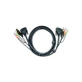 ATEN 2L-7D02UD - Video- / USB- / Audio-Kabel - USB, mini-phone stereo 3.5 mm, DVI-D (M) Produktbild