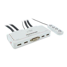 InLine KVM Switch - 4-fach - DVI-D - USB - mit Audio - integr. Kabel Produktbild