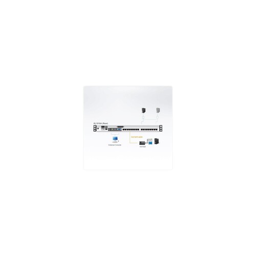 ATEN KL1516AM - KVM-Konsole mit KVM-Switch - 16 Anschlüsse - PS/2 - 43.2 cm (17") Produktbild Additional View 3 L