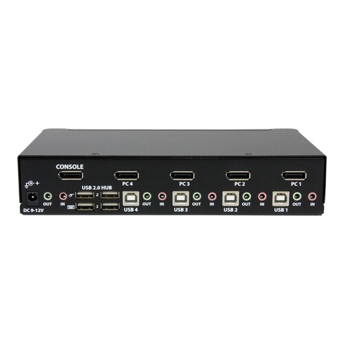 StarTech.com 4 Port DisplayPort USB KVM Switch mit Audio Produktbild Additional View 1 L