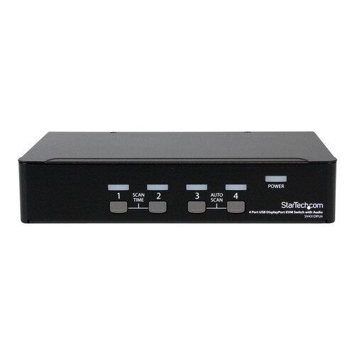 StarTech.com 4 Port DisplayPort USB KVM Switch mit Audio Produktbild Additional View 2 L