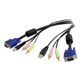 StarTech.com 1,8m 4-in-1 USB VGA KVM Kabel mit Audio - USB VGA KVM Switch Kabel mit Audio - Tastatur Produktbild