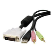 StarTech.com 3 m 4-in-1 USB Dual Link DVI-D KVM-Switchkabel mit Audio und Mikrofon - Tastatur- / Vid Produktbild Additional View 2 S