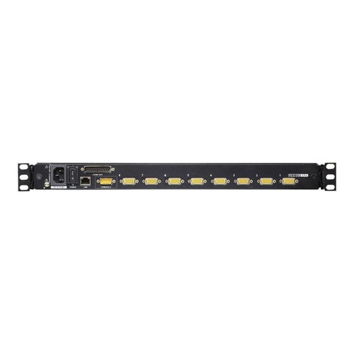 ATEN Slideaway CL5708IN - KVM-Konsole mit KVM-Switch - 8 Anschlüsse - PS/2, USB - 48.3 cm (19") Produktbild Additional View 2 L
