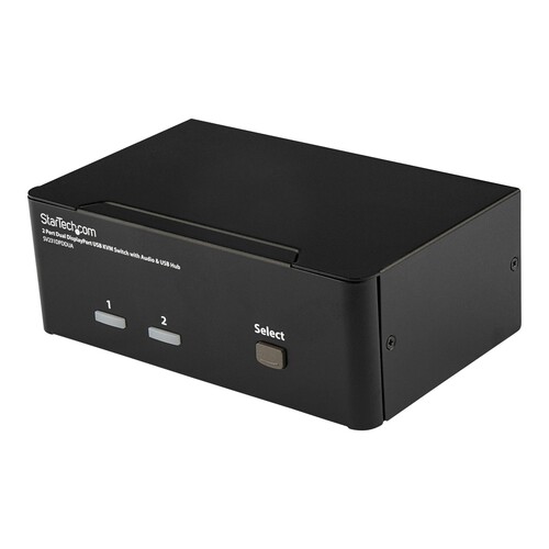 StarTech.com 2 Port Dual DisplayPort USB KVM Switch mit Audio Produktbild