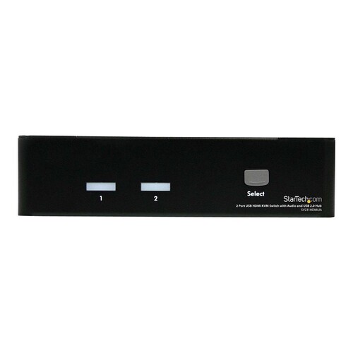 StarTech.com 2 Port USB HDMI KVM Switch / Umschalter mit Audio und USB 2.0 Hub Produktbild Additional View 1 L