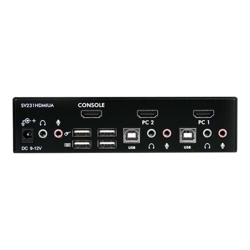 StarTech.com 2 Port USB HDMI KVM Switch / Umschalter mit Audio und USB 2.0 Hub Produktbild Additional View 2 L