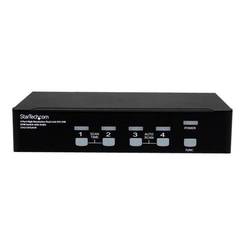 StarTech.com 4 Port Dual Link DVI USB KVM Switch mit Audio Produktbild Additional View 1 L
