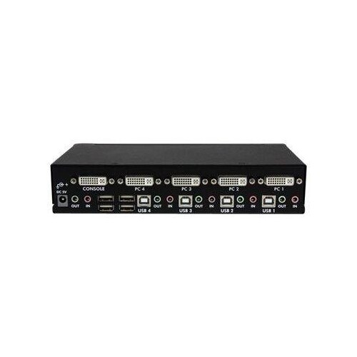 StarTech.com 4 Port Dual Link DVI USB KVM Switch mit Audio Produktbild Additional View 2 L