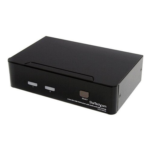 StarTech.com 2 Port DVI USB KVM Switch mit Audio und USB 2.0 Hub Produktbild