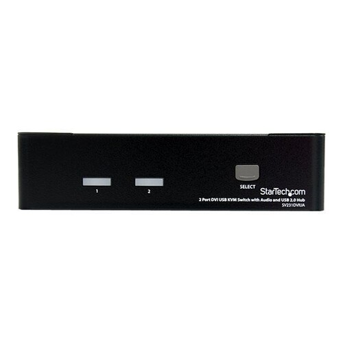 StarTech.com 2 Port DVI USB KVM Switch mit Audio und USB 2.0 Hub Produktbild Additional View 1 L
