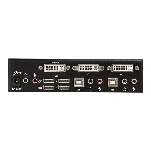 StarTech.com 2 Port DVI USB KVM Switch mit Audio und USB 2.0 Hub Produktbild Additional View 2 L