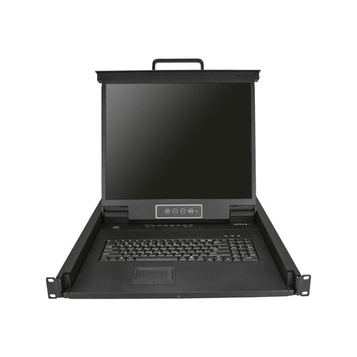 StarTech.com 8 Port Rack KVM Konsole mit 1,8 m Kabeln - US Tastatur(QWERTY), Integrierter KVM Switch Produktbild Additional View 3 L