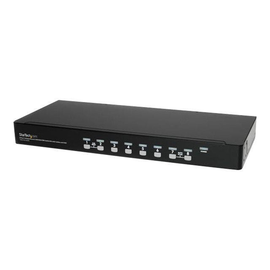 StarTech.com 8 Port 1U Rackmount USB KVM Switch Kit with OSD and Cables - Rack mount KVM - VGA KVM S Produktbild