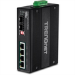 TRENDnet TI-UPG62 - Switch - unmanaged - 4 x 10/100/1000 (PoE+) Produktbild Additional View 1 S