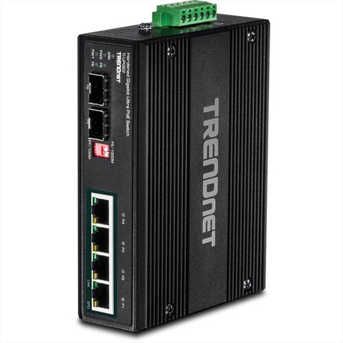 TRENDnet TI-UPG62 - Switch - unmanaged - 4 x 10/100/1000 (PoE+) Produktbild Additional View 1 L