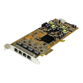 StarTech.com 4 Port Gigabit Power over Ethernet PCI Express Netzwerkkarte - PSE / PoE PCIe NIC - 4-f Produktbild