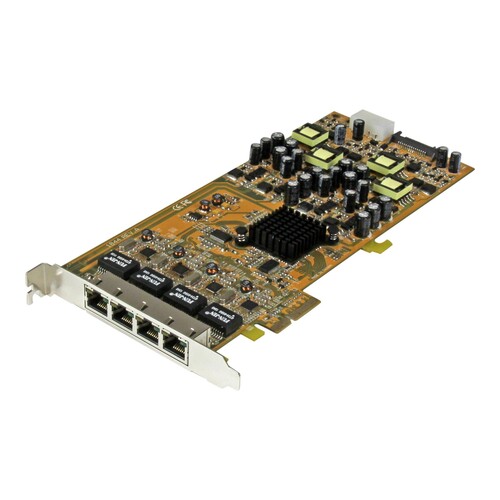 StarTech.com 4 Port Gigabit Power over Ethernet PCI Express Netzwerkkarte - PSE / PoE PCIe NIC - 4-f Produktbild