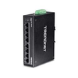 TRENDnet TI-PG80 - Switch - unmanaged - 8 x 100/1000/10000 - an DIN-Schiene montierbar, wandmontierb Produktbild Additional View 1 S