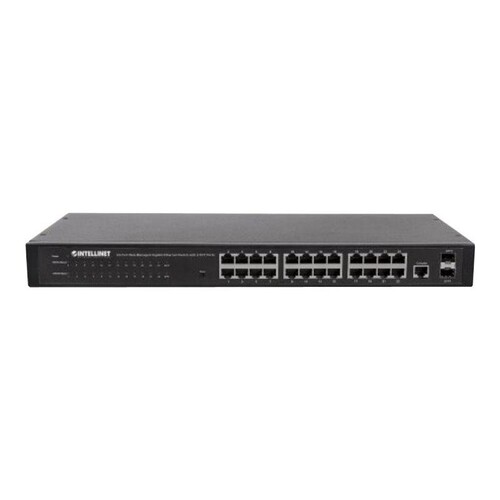 Intellinet 24-Port Network Switch, 24-Port (RJ45) Produktbild Front View L