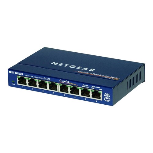 Netgear GS108 - Switch - 8 x 10/100/1000 - Desktop Produktbild