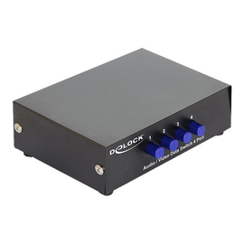Delock Switch Audio / Video 4 port manual bidirectional Produktbild