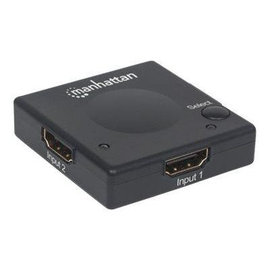 Manhattan HDMI Switch 2-Port, 1080p, Connects x2 HDMI sources to x1 display, Automatic and Manual Sw Produktbild
